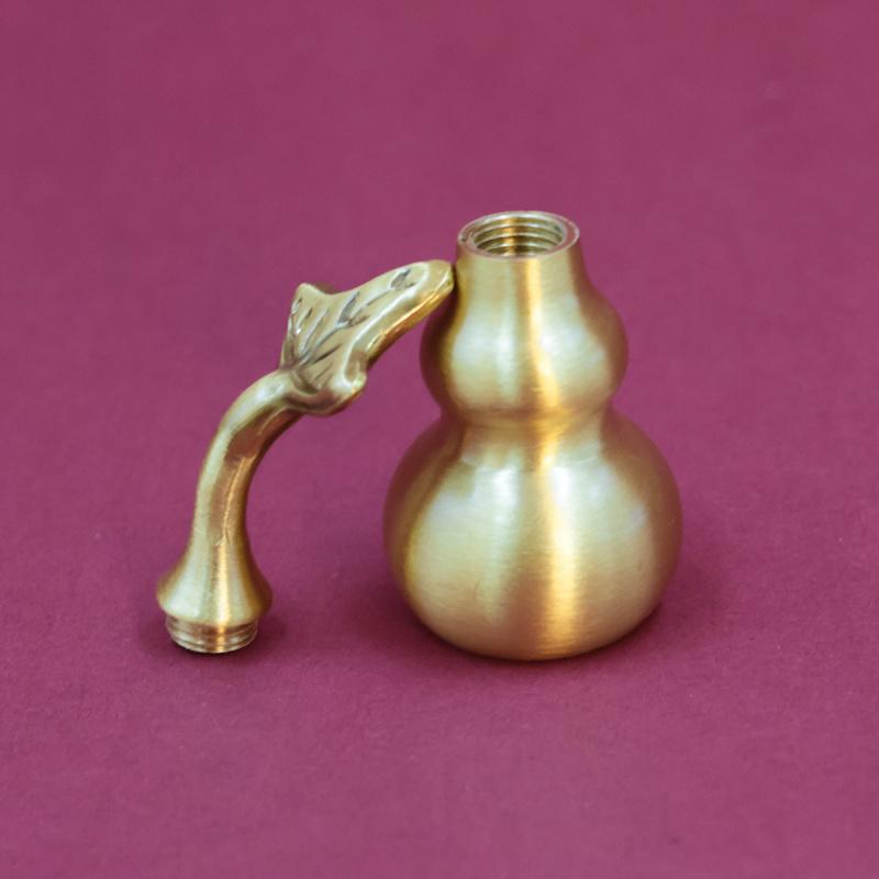 Premium Brass Gourd Pendant Entrance Decoration Open Hollow Brass Smooth Gourd Gift Wholesale One Piece Dropshipping