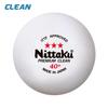 Nittaku NB1701 3-Star Premium Clean Table Tennis Balls, 1 Dozen, White, 40mm