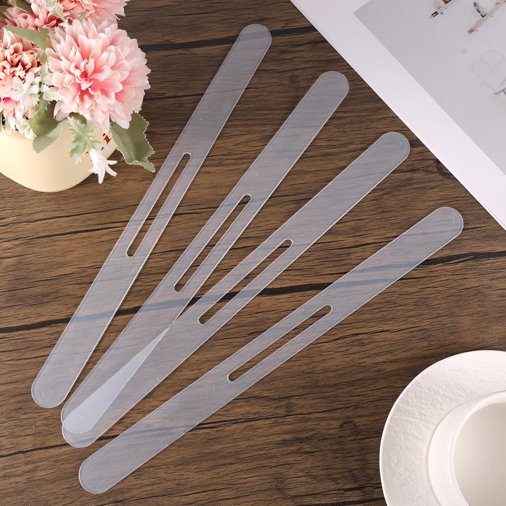 BOXOB 4pcs Replacement Strips for Bedsheet Holder, Transparent Plastic Bedsheet Holder Strips Keep Sheets Firm Tight Bed Sheet Locks Corner Strap