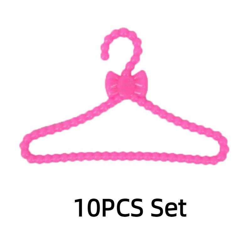 Premium Plastic Clothes Hanger 30cm Height Stylish Pink Bow Pack Of 10
