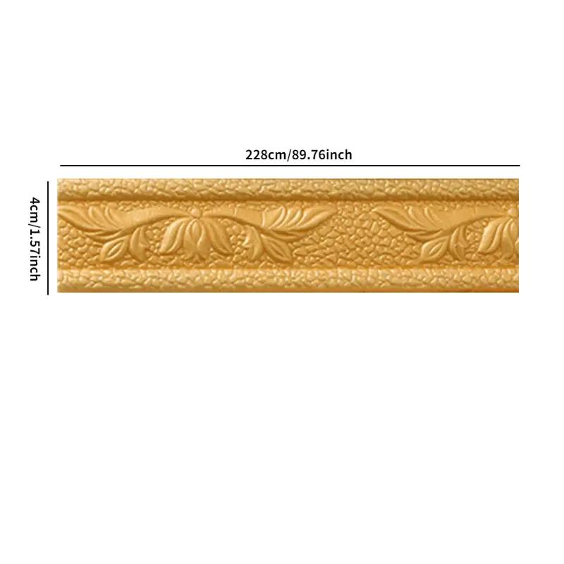 1PC 2.3mx4cm Ceiling Decorative Strip Self Adhesive Wall Trim Line Wall Border Skirting Home Decoration Wall Stickers