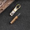 Mini G11 Stainless SteelHatchet Pocket Knife Full Tang Brass Handle Gift