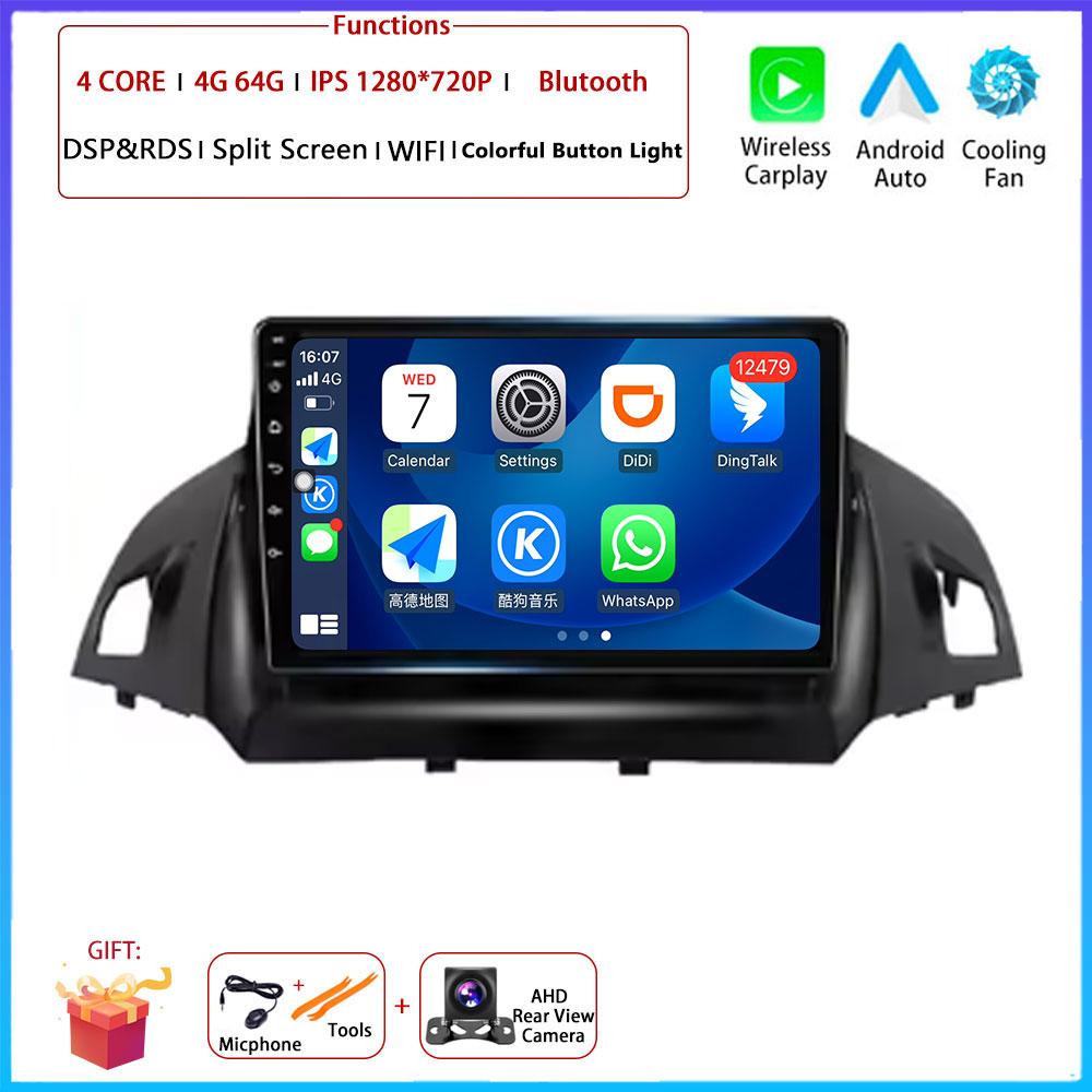 For FORD C-MAX KUGA 2 ESCAPE 3 2012 - 2019 Car Android Carplay Auto Radio Navigation GPS Multimedia Video 4G AMI Android Auto