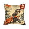 Ukiyo-E Art Japanese Cat Riding Pillow Case Print Pillow Cover For Living Room Sofa Kawaii Pillowcases