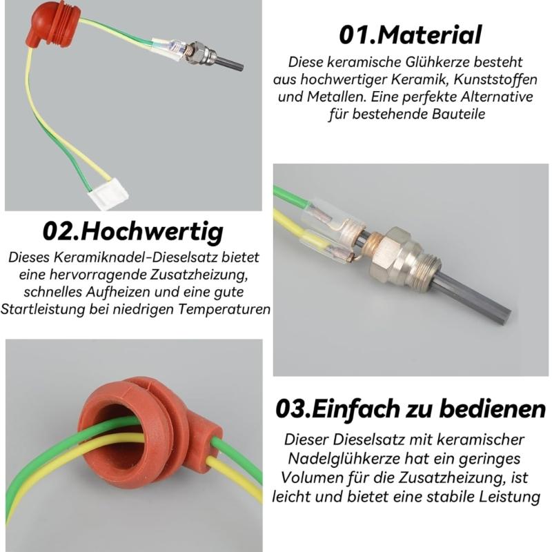 Glow Pin Aerial Parking Heater Glow Plug Quick Heating for Car Boats 12V 5KW/2KW