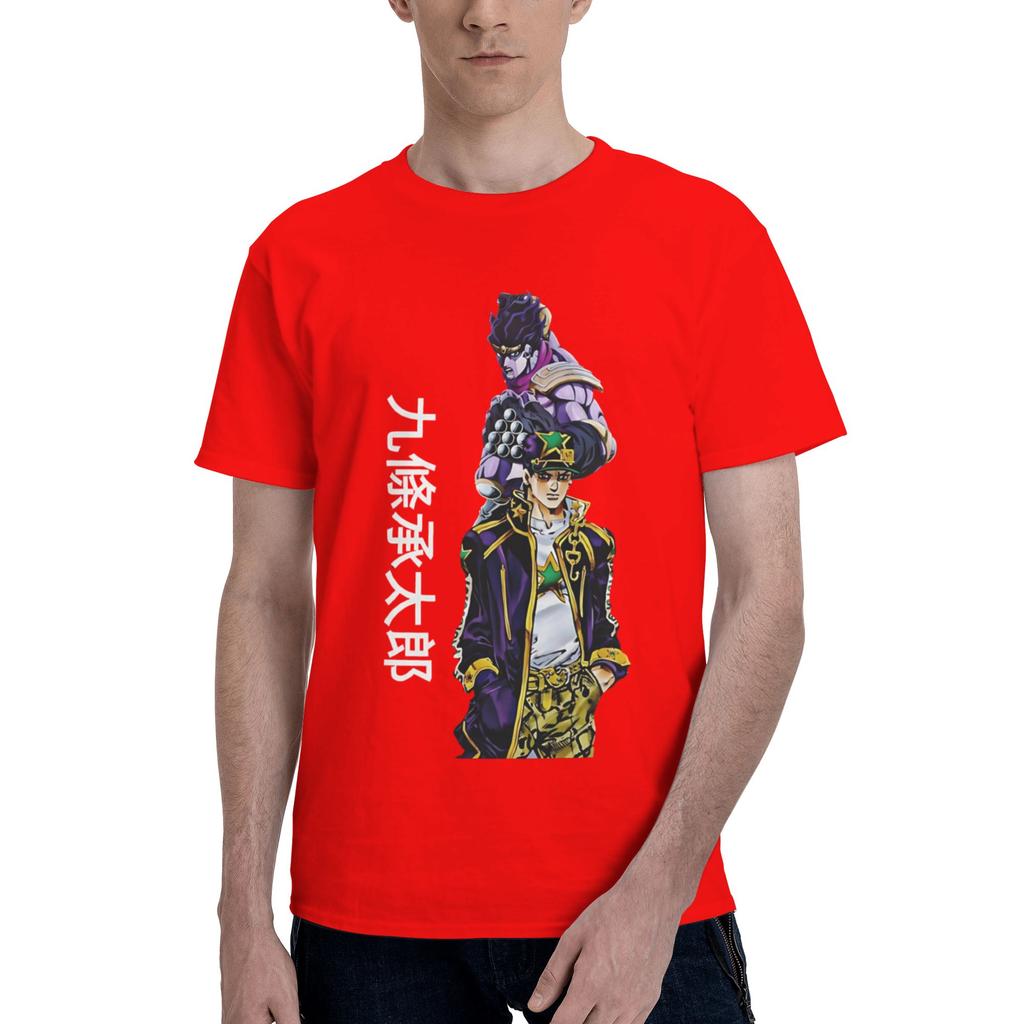 Jojo Men T Shirts JoJos Bizarre Adventure Amazing Tees Short Sleeve Round Collar 100 Cotton Original Tops TShirt