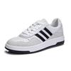 Leather women's spring and summer students board shoes lace-up black and white single shoes small height increase non-slip