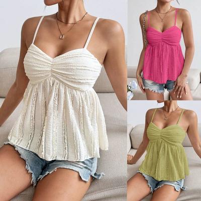 Verão Nova Moda Sexy, Casual Regata de Renda Chiffon