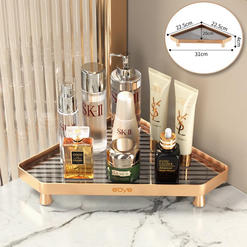 Wall-Mounted Triangular Bathroom Shelf – No-Drill Toilet Shower Storage