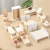 Dollhouses Decoration Living Room Bedroom Scene Miniature Furniture Model Set for Kids Pretend Play Interaction Toy