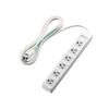 ELECOM Power Tap 3 Pin 6 Ports 2.5m White T-T1A-3625WH