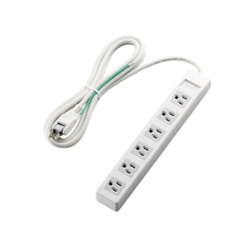 Napájecí kohout ELECOM 3 pin 6 portů 2,5 m bílý T-T1A-3625WH