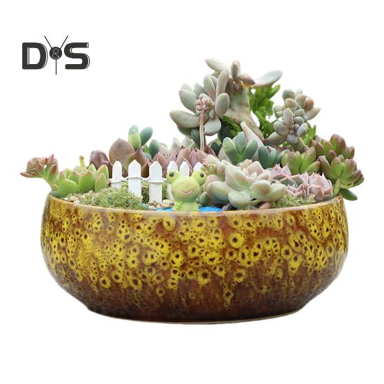 Ceramiczna miska Lotus dla roślin wodnych, szczelna hydroponiczna doniczka na kwiaty, ceramiczna miska wysokotemperaturowa dla sukulentów, akwarium