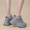 Autumn mesh diamond-encrusted dad shoes women's autumn new thick-soled heightening fashionable versatile sports and leisure shoes