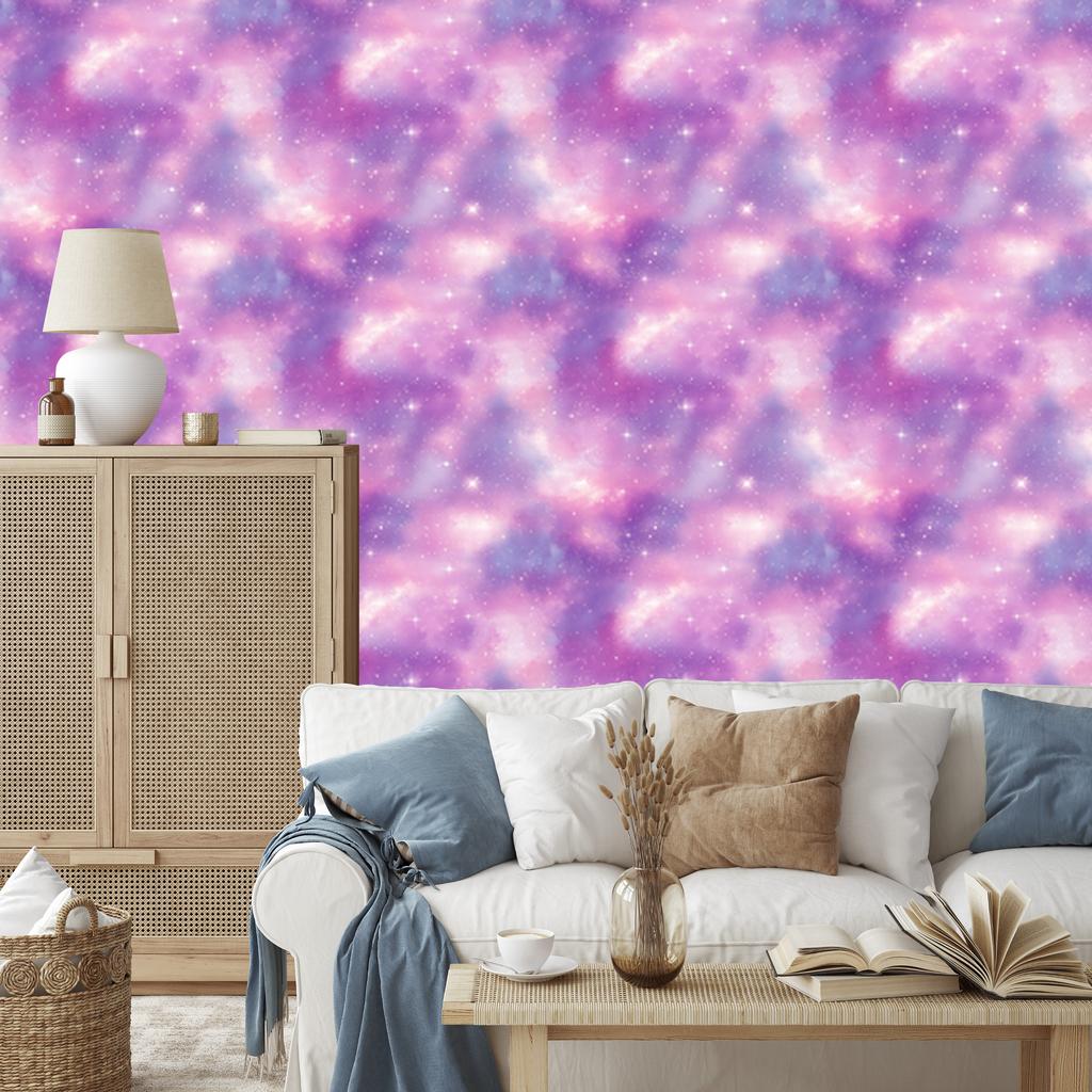Watercolor Galaxy Wallpaper Purple and Lavender, Purple Background 50x1000