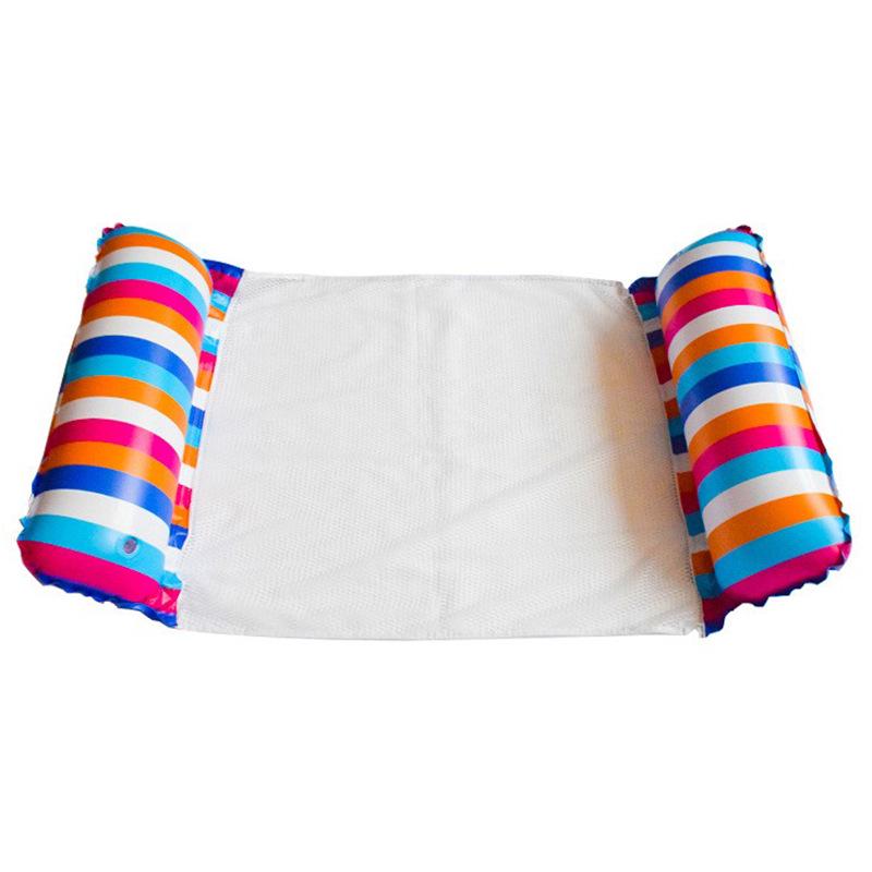 Tumbona Flotante Inflable Plegable Transfronteriza con Respaldo y Malla