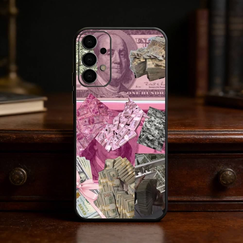 

Чехол для телефона-банкноты P-Pink D-Dollars для Samsung S25,24,23,22,30,21,10,9,Ultra,Plus,Lite Мягкий черный чехол Samsung S21Ultra