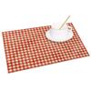 Checkered Pattern Placemats Dining Table Mats Modern Plaid Design for Kitchen Party Office Multiple Colors Washable Durable