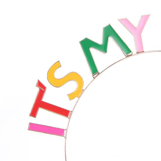 Hairbands Crown Exquisite Eye-catching Alloy Anti-rust Charming Letter Design Happy Birthday Crown for Girl