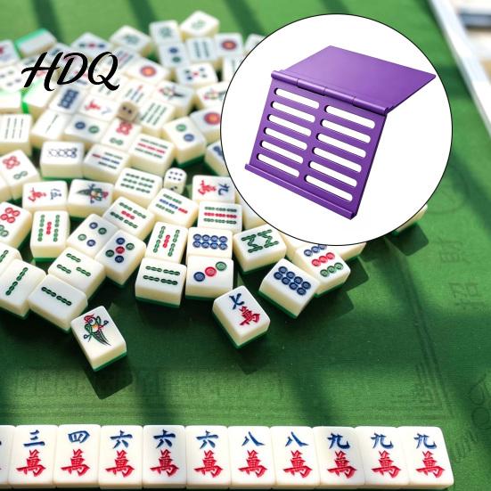 American Mahjong Card Rack Holder for Table 3D Printed Angled Viewing Display Table Accessory Rack Under-Mat Slide-in Stand Foldable