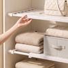 Adjustable Closet Shelf Divider Expandable Storage Rack Wardrobe Interior Organization Modern Minimalist
