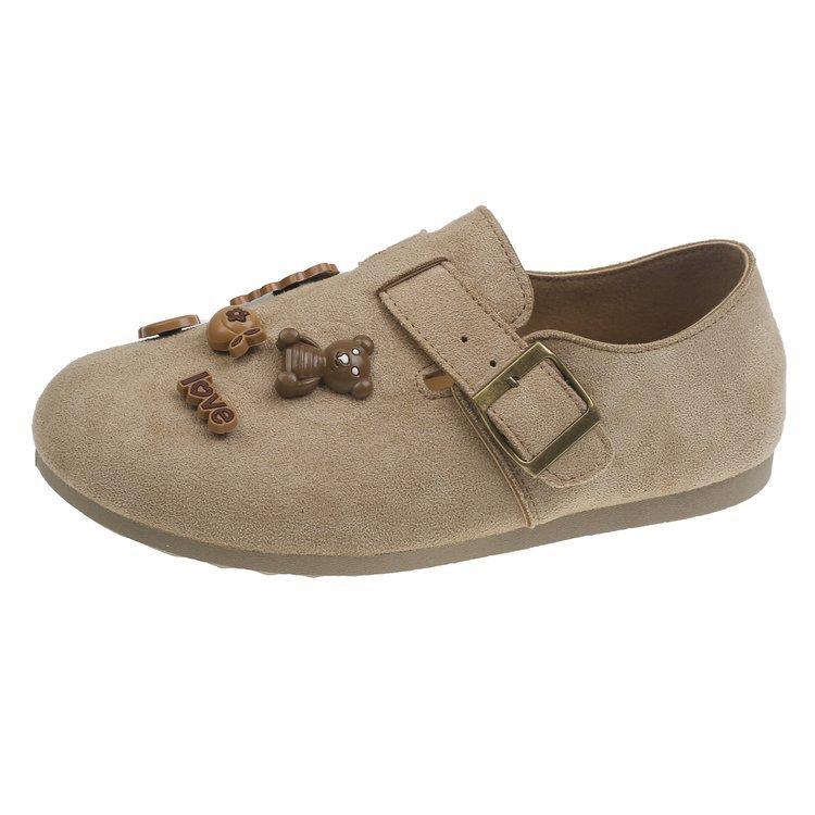 

Ретро мягкие внешние Birkenstocks, осенние повседневные нескользящие милые мультяшные однотонные туфли на плоской подошве 35【inner length 22.5cm】 абрикосовый