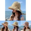 Straw Womens Versatile Hat Wide Brim For Sun Protection With Elegant Knot Bow