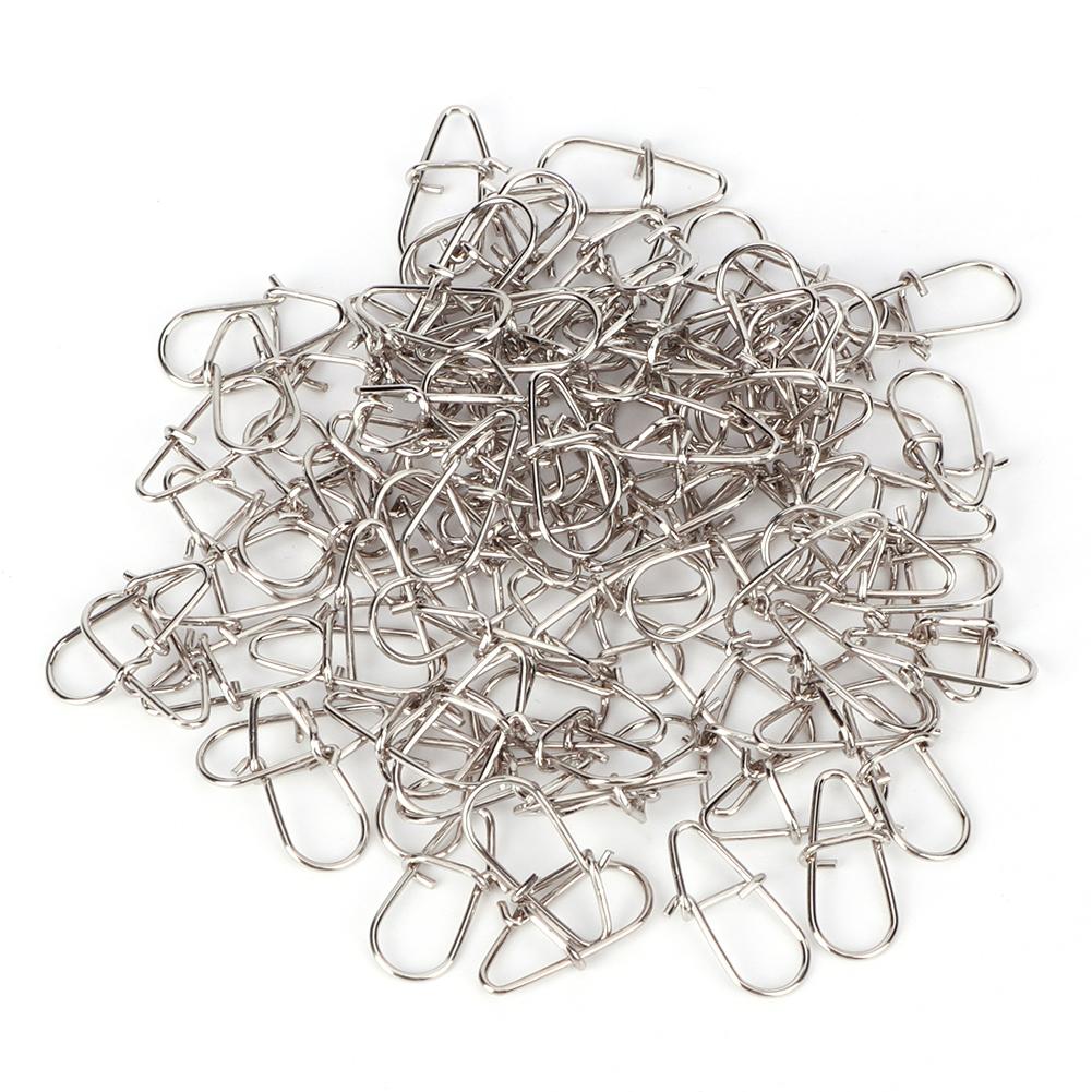 Kürbisform Haken Wirbelöse Sprengringe Sicherheitsverschluss Schnellverschluss Klickverschluss Verbinder Angelwerkzeug 7x14mm 0,3x0,6 Zoll