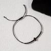 Vintage Cross Bracelet For Men Women Black Minimalist Obsidian Bracelets Hand-Woven Jewelry Gifts