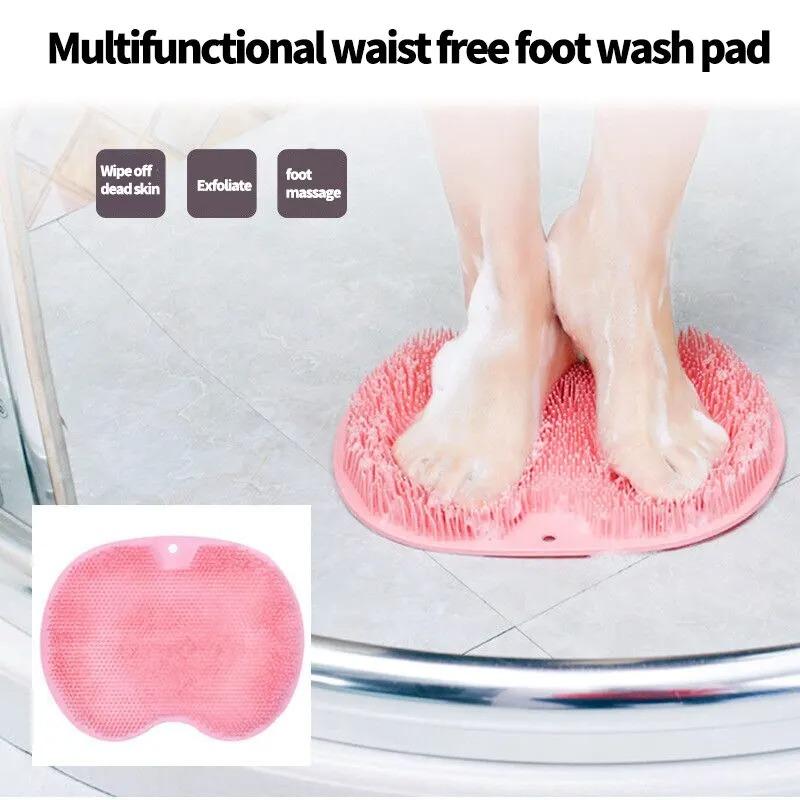 Foot Scrubbing Pad Bathroom Bath Brush Multifunctional Scrubbing Foot Massage Pad Non-slip Foot Pad Silicone Bath Brush