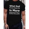 Men's Religious Graphic T-Shirt - Bold Statement Tee - Breathable Loose Fit Shirt for Everyday, Black/White Casual Top