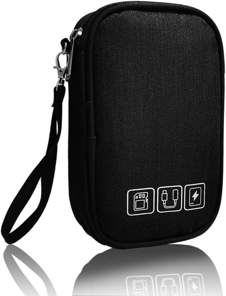 

Cord Organizer Case Pouch Portable Carrying Case for Charger Hard Drive Earphone Electronic Organizer Bag Cable Organizer Travel чёрный
