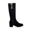 Women's High-heeled Boots Autumn and Winter Comfortable Versatile Thick-heeled Large-size Medium Boots