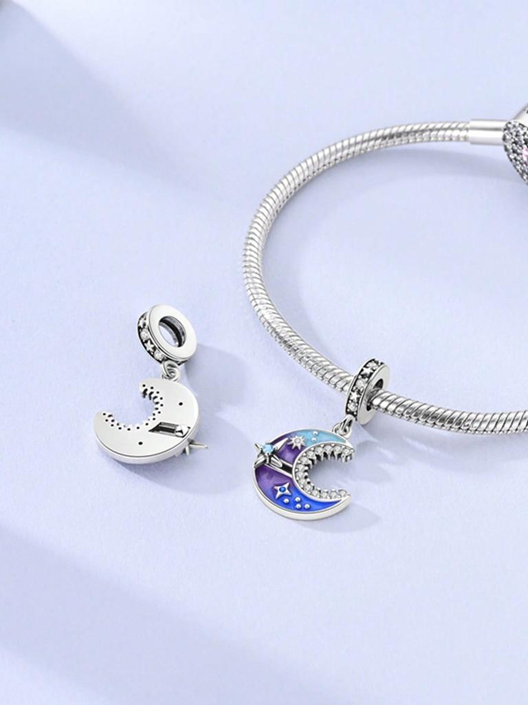 Charms Plata Copper Colors Sun Moon Stars Clips And Spacers Beads Pendant For Original Bracelet For Women Diy Jewelry Love Gift