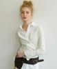 Aobteu Two-Way Henley T-Shirt - Cream