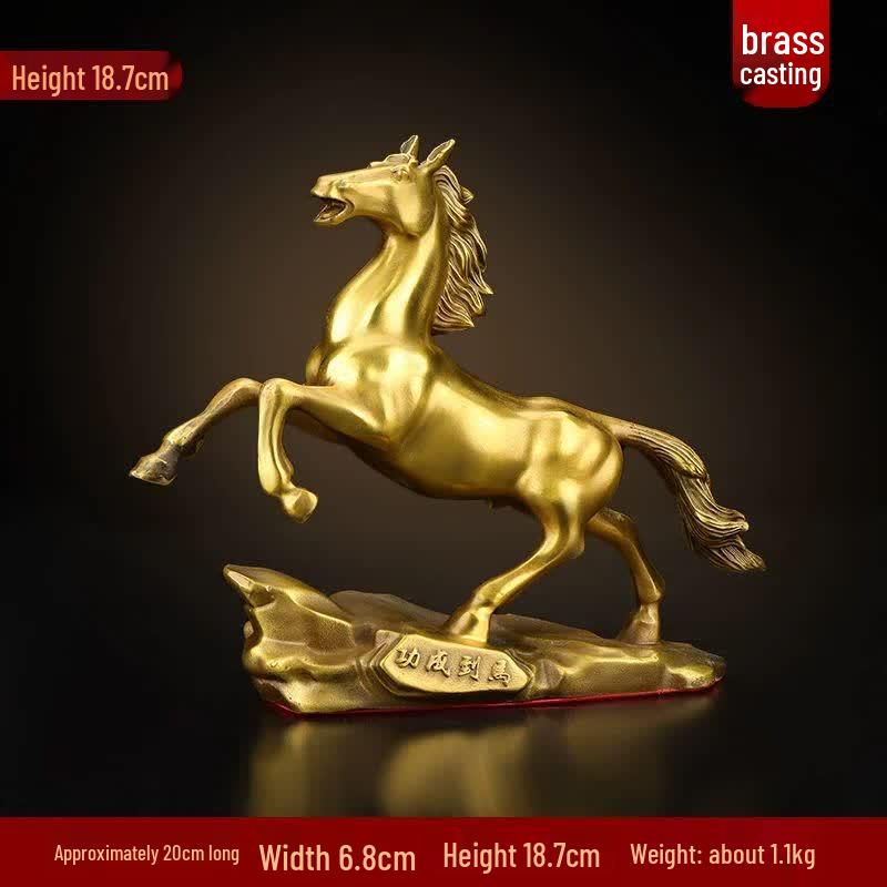 Pure Copper Galloping Horse Statue for Prosperity