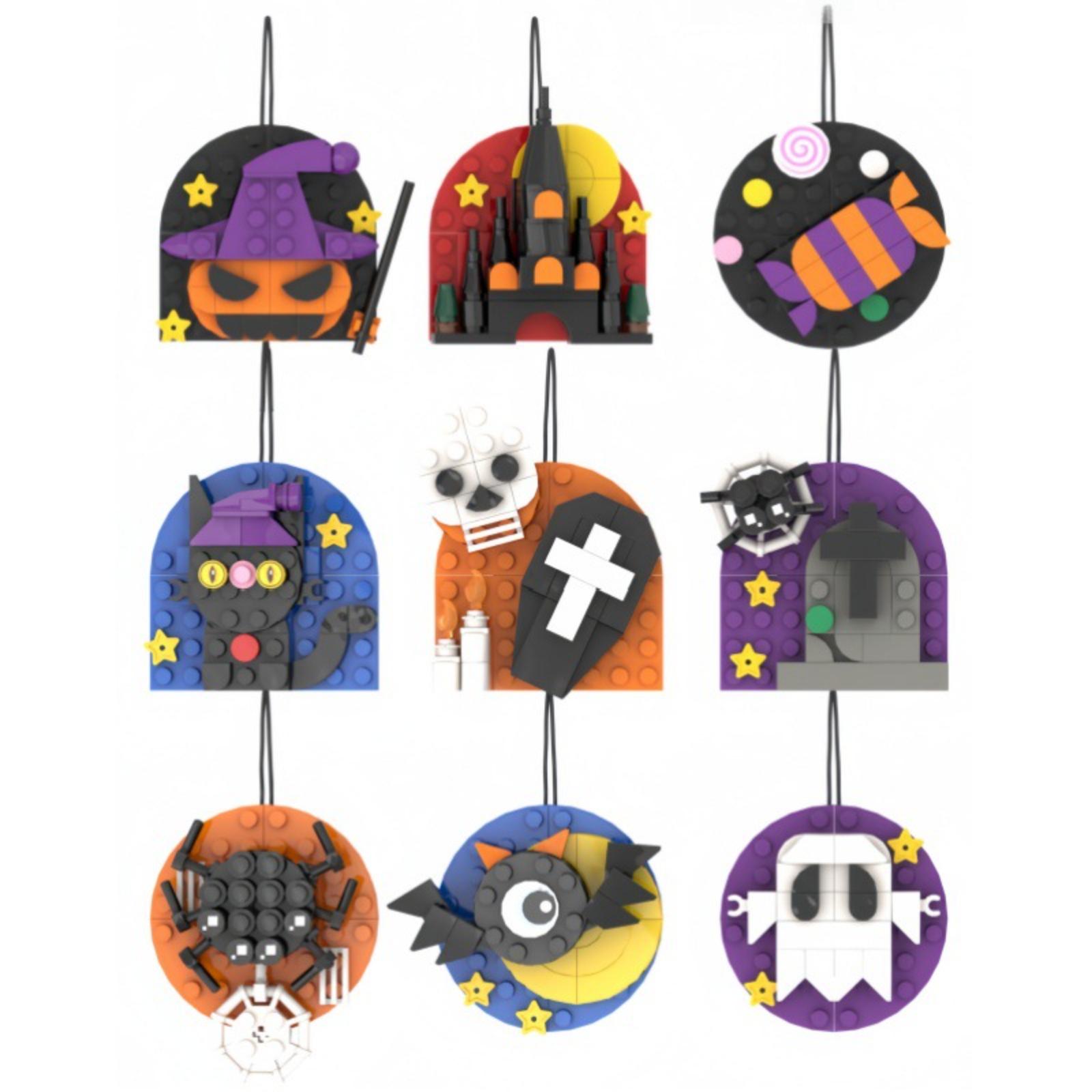 

Коллекция из 9 новых многофункциональных наклеек на холодильник, подвесок и липких заметок для украшения тыквы на Хэллоуин. One Size