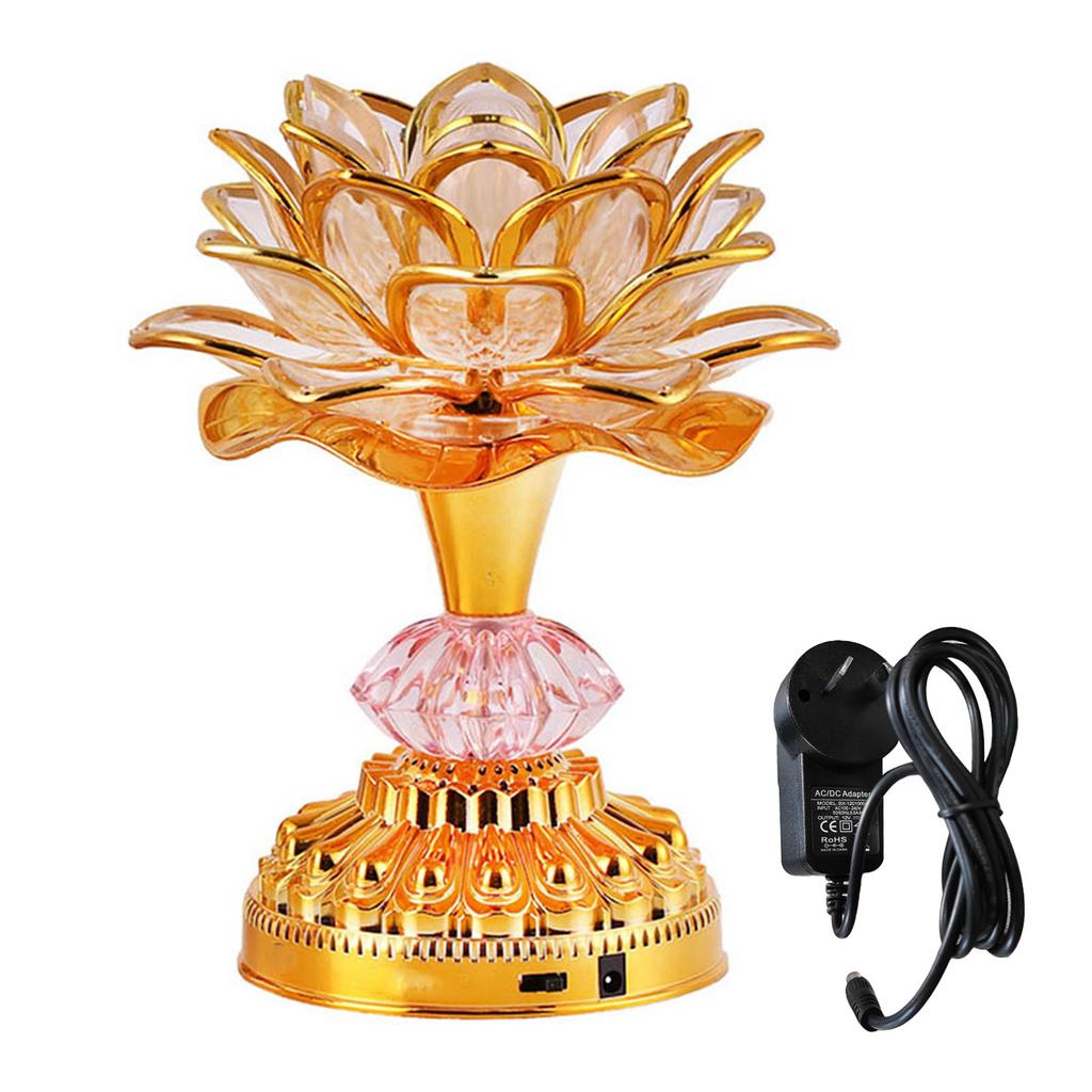 LED Flower Lamp Color Changing Electronic Decorative Light for Adding Ambiance and Holiday Gifting Golden