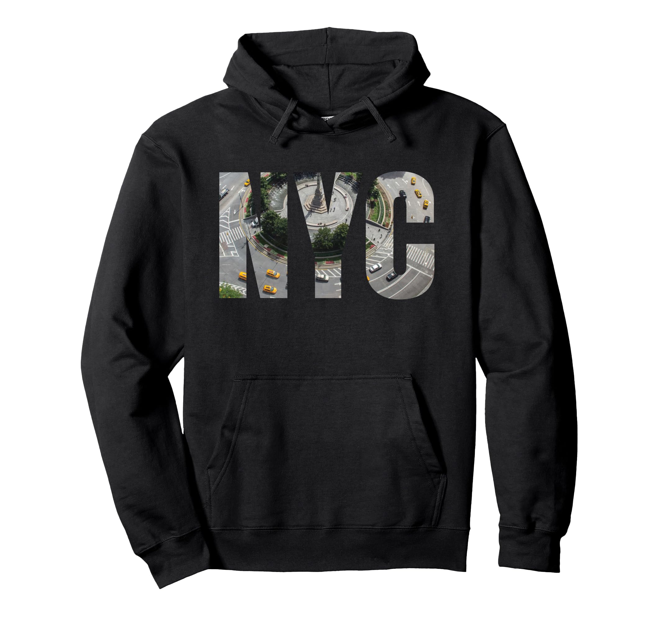 NYC Columbus Circle graphic hoodie