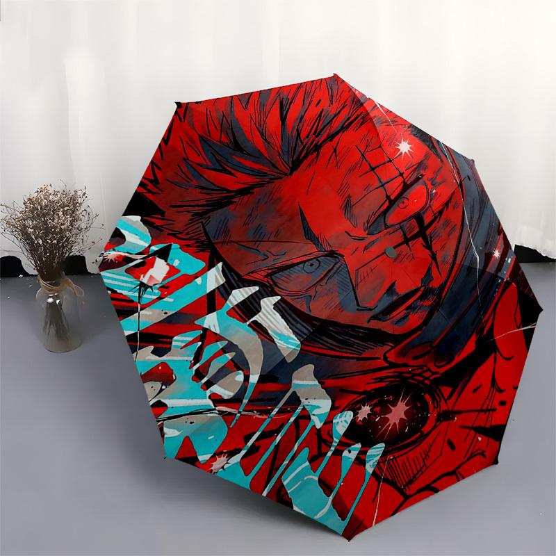 1pc New Era Automatic Opening Closing Umbrella with Convenient Three-Fold Design, 8-Bone Iron Frame Outdoor for Fans, Travelers, Daily Use, and Festiv