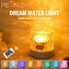 LED Water Ripple Projector Night Light 16 Colors Flame RGB Dimmable Crystal Lamp for Living Room Study Bedroom Home Decor Light