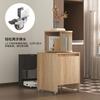 Robotstofzuiger Opbergkast & Massief Houten Wandmontage Planken Combinatie - Multifunctionele Console Tafel voor Woonkamer
