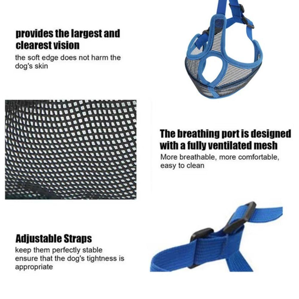 Adjustable Buckle Pet Dog Muzzles Soft Mesh Pet Mouth Cover Dog Mouth Cover Pet Accessories