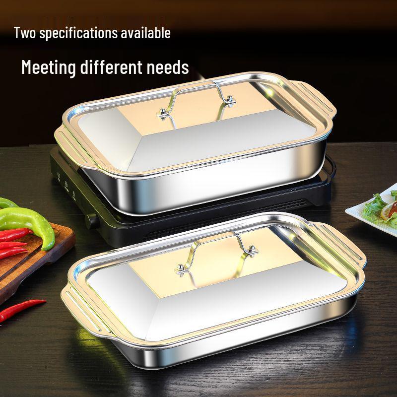 Stainless Steel Non-stick Deep Baking Tray with Lid