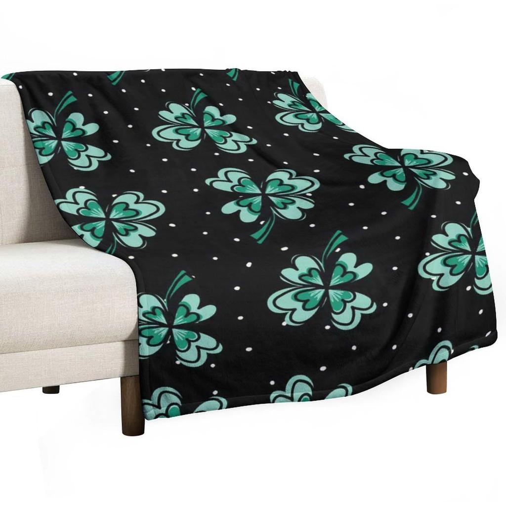 St. Patrick's Day Series digital-printed polyester Bedroom velvet flannel cover blanket Fleece soft sofa cover blankets for beds