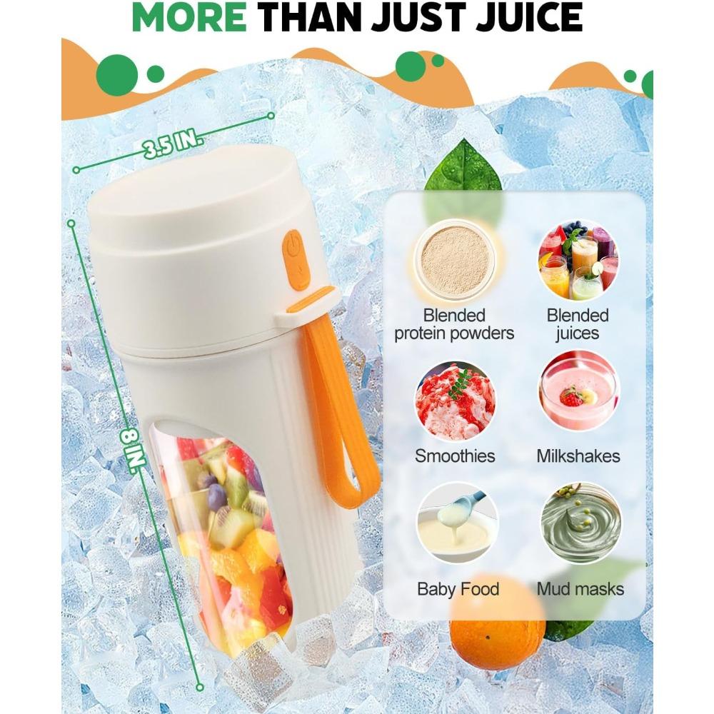Portable blender for making smoothies; BPA-free mini blender for mixing protein powder; 15 ounces (approx. 440 ml)