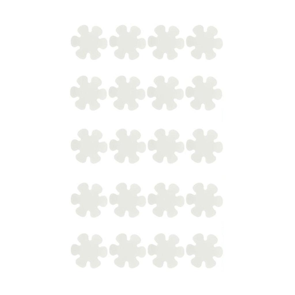 20pcs Bathtub Stickers Non-,- Shower Safety Treads Adhesive Appliques With Scraper Bright Colourful Flower Decals For Bath Tub, Stairs, Shower