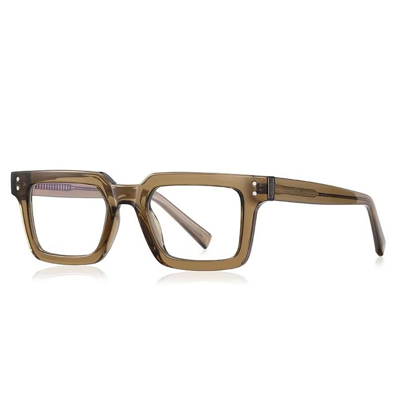 Transparent Blue Frame Square Eyeglasses Women Anti Blue Rays Photochromic Shortsighted Hyperopia Progressive Eyewear