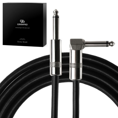 

GRANPRO Guitar Shield Cable, 3m, S-L Plug, Bass, High-Durability Nylon, Durable and Break-Resistant