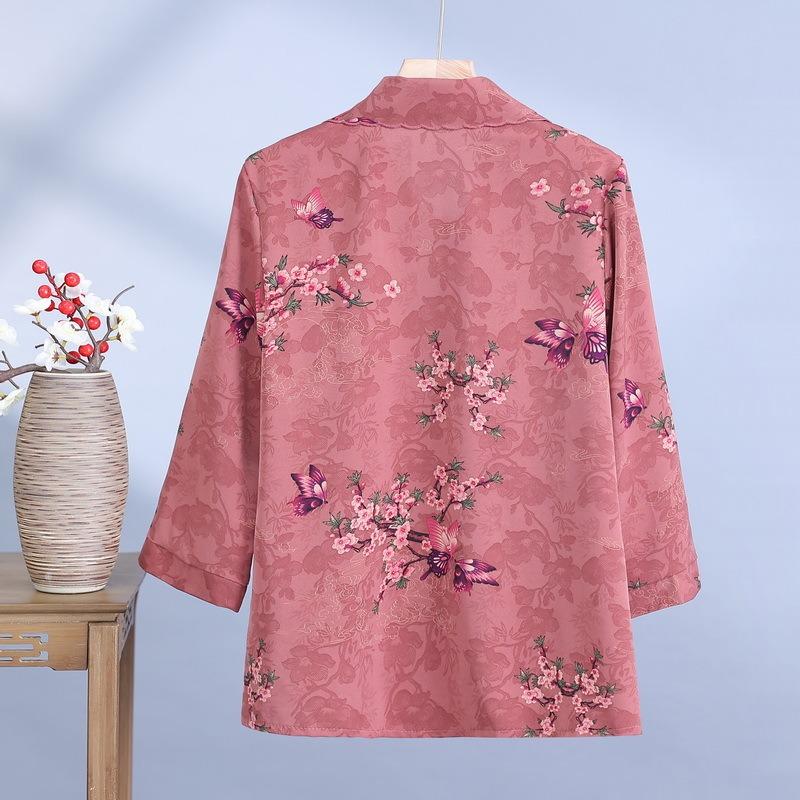 Middle-aged and Elderly Women's Summer Spring and Summer Shirts Elderly Clothes Summer Tops
